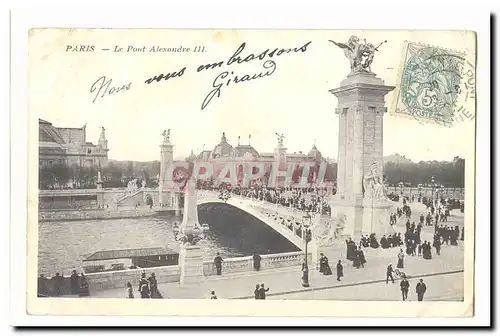 Paris (8eme) Ansichtskarte AK Le pont Alexandre III