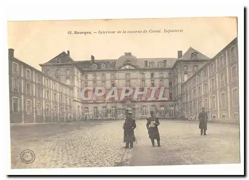 Bourges Ansichtskarte AK Interieur de la caserne de Conde infanterie