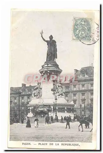 Paris (3eme) Ansichtskarte AK Place de la Republique (lion)