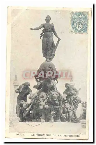 Paris (3eme) Cartes postales Le tromphe de la Republique (lion)