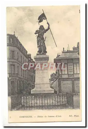 Compiegne Ansichtskarte AK Statue de Jeanne d&#39Arc (magasin Chaussures)