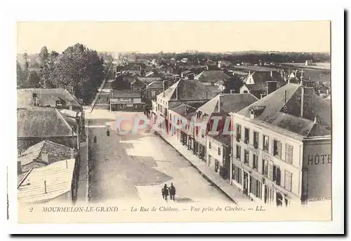 Mourmelon le Grand Cartes postales La rue de Chalons Vue prise du clocher