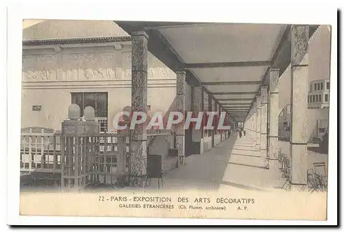 Paris Cartes postales Exposition des Arts Decoratifs Galeries etrangeres