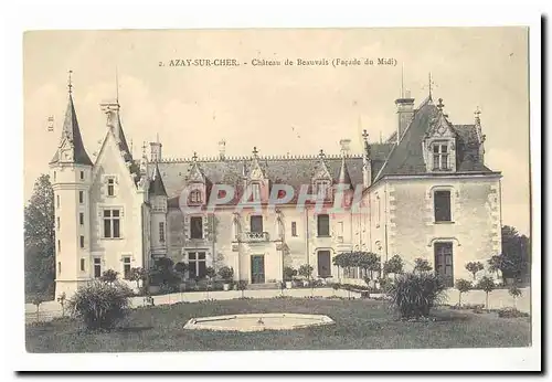 Azay sur Cher Ansichtskarte AK Chateau de Beauavis (facade du Midi)