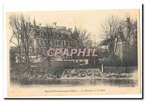 Saint Florent sur Cher Ansichtskarte AK Le chateau et le cher