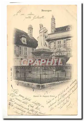 Bourges Cartes postales Statue de Jacques Coeur