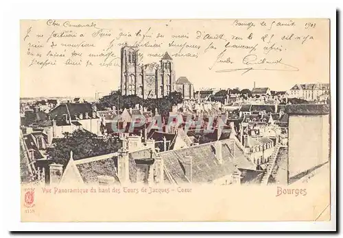 Bourges Cartes postales Vue panoramique du haut des Cours de Jacques Coeur