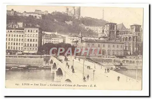 Lyon Ansichtskarte AK Pont Tilsitt Cathedrale et coteau de Foruviere