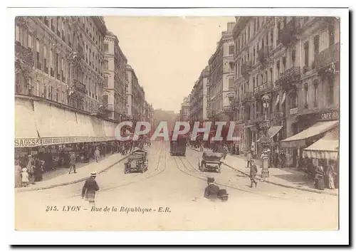 Lyon Cartes postales Rue de la Republique (animee)