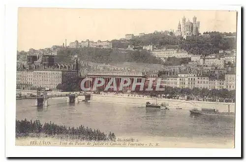 Lyon Cartes postales Pont du Palais de justice et coteau de Fourviere