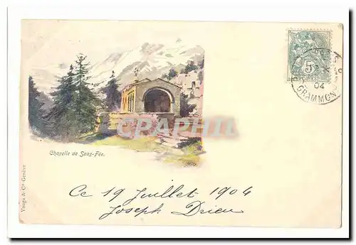 Fantaisie Cartes postales Alpages Chapelle Saint Roch