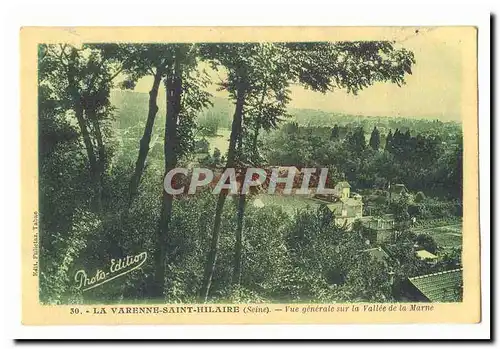 La VArenne Saint Hilaire Cartes postales Vue generale sur la vallee de la MArne