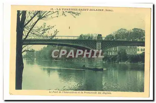 La VArenne Saint Hilaire Ansichtskarte AK Le pont de Chennevieres et la promenade des anglais