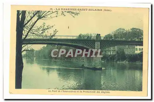 La VArenne Saint Hilaire Cartes postales Le pont de Chennevieres et la promenade des anglais