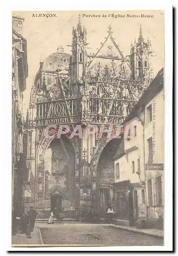 Alencon Cartes postales Porches de l'eglise Notre DAme