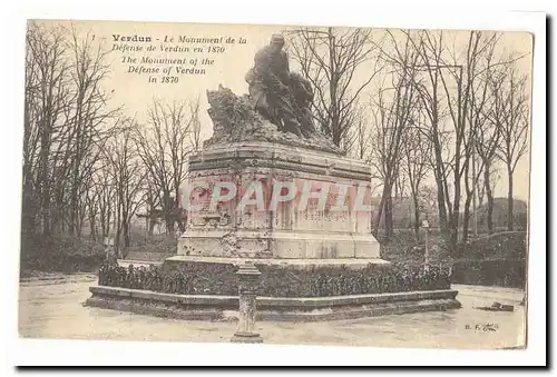 Verdun Cartes postales Le monument de la DEfense de Verdun en 1870
