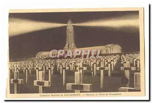 Cimetiere national de Douaumont Cartes postales Ossuaire et phare (ligthhouse)