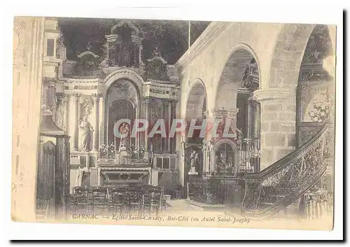 Carnac Cartes postales eglise Saint Cornely bas cote (ou autel Saint Joseph)