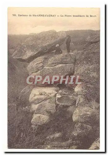 Environs de Sainte Anne d�Auray Ansichtskarte AK La pierre tremblante de Brech