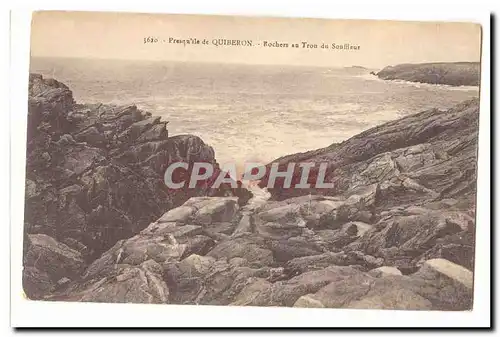 Presqu�ile de Quiberon Ansichtskarte AK Rochers au Trou du souffleur