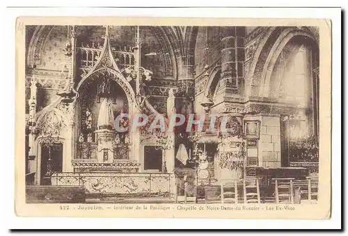 Josselin Ansichtskarte AK Interieur de la basilique Chapelle de Notre Dame du Roncier Les ex voto