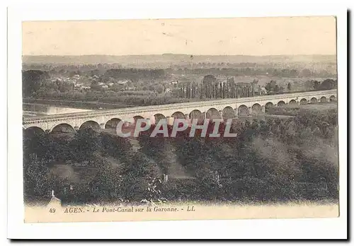 Agen Cartes postales Le pont canal sur la Garonne