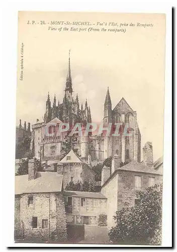 Le Mont Saint Michel Ansichtskarte AK Vue a l&#39est prise des remparts