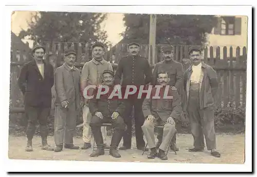 Allemagne Dachau Carte photo Soldats francais prisonniers