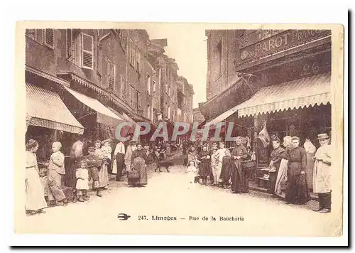 Limoges Cartes postales Rue de la Boucherie (tres animee)