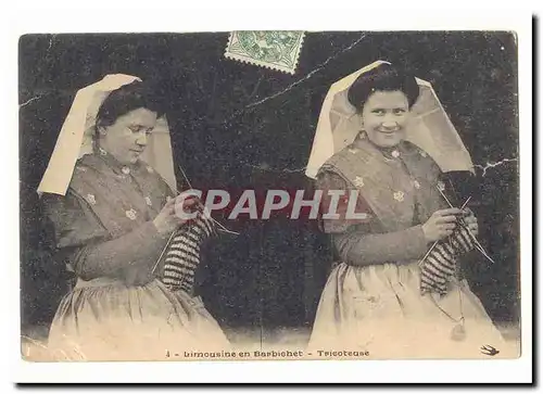 Cartes postales Limousine en Barbichet Tricoteuse