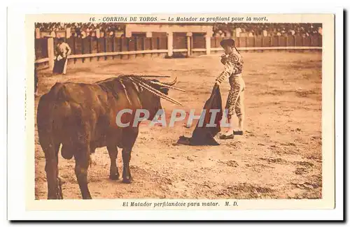 Corrida de Toros Cartes postales Le matador se profilant pour la mort El matador perfilandose para matar