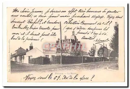 Persan Cartes postales La mairie (et Postes et TElegraphes) (carte precurseur)
