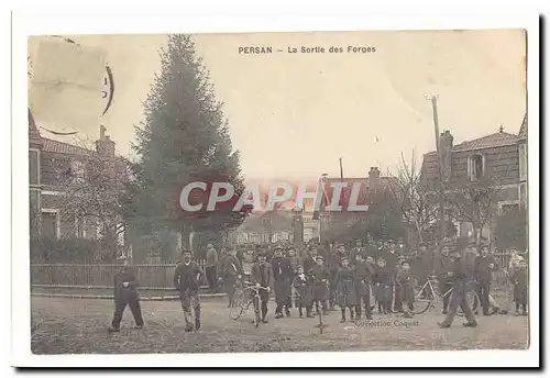 Persan Cartes postales La sortie des forges (usine) TOP