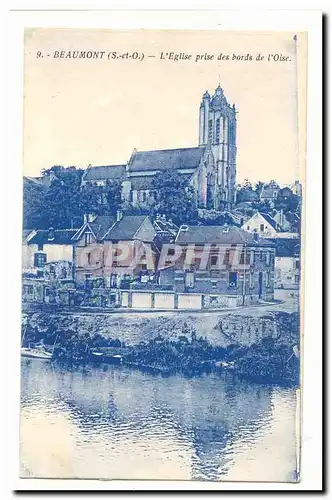 Beaumont Cartes postales L&#39eglise prise des bords de l&#39Oise
