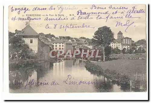 Eymoutiers Cartes postales Vu du pont de Nelde