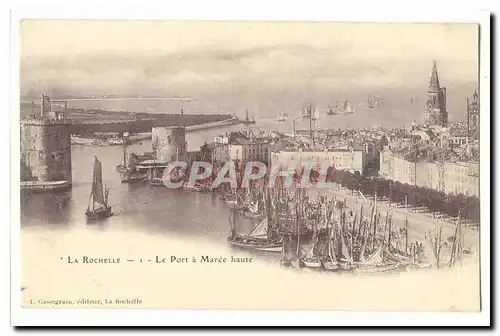 La Rochelle Cartes postales Le port a maree haute