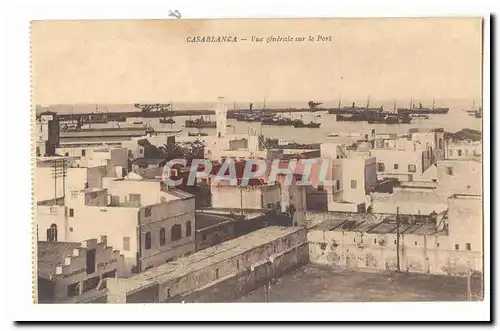 Maroc Casablanca Ansichtskarte AK Vue generale sur le port