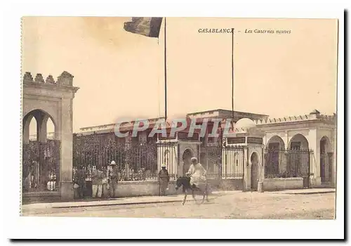 Maroc Casablanca Cartes postales Les casernes neuves (ane donkey)