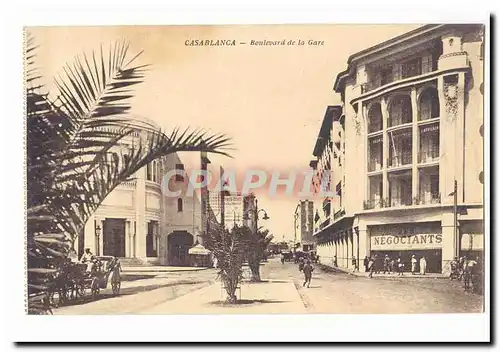 Maroc Casablanca Cartes postales Boulevard de la gare