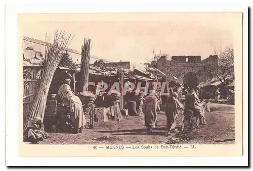 Maroc Meknes Cartes postales Les Souks de Bab Djedid