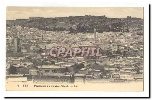 Maroc Fez Ansichtskarte AK Panorama vu du Bab Fetouh