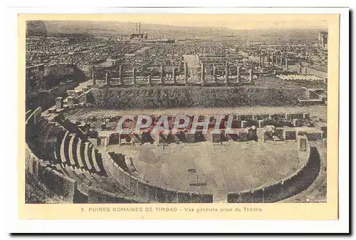 Algerie Ansichtskarte AK Ruines romaines de Timgad Vue generale prise du theatre