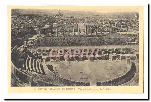 Algerie Cartes postales Ruines romaines de Timgad Vue generale prise du theatre