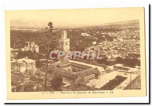 Maroc Fez Ansichtskarte AK Panorama du quartier de Bab Guisa