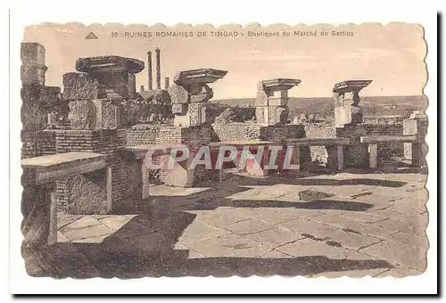 Algerie Cartes postales Ruines romaines de Timgad Boutiques du marche de Sertius