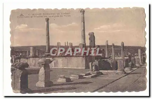 Algerie Cartes postales Ruines romaines de Timgad Colonnades et tribunes aux harangues du forum