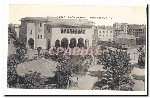 Maroc Casablanca Cartes postales Hotel des PTT (postes)