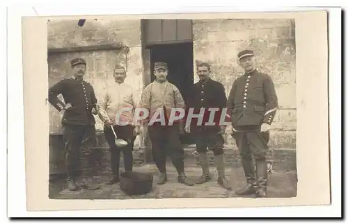Ansichtskarte AK Carte photo Militaires (militaria) La soupe Regiment de chasseurs a cheval