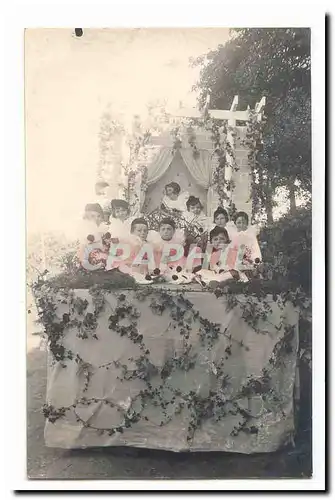Cartes postales Carte photo Char (jeunes filles enfants) (non localise)