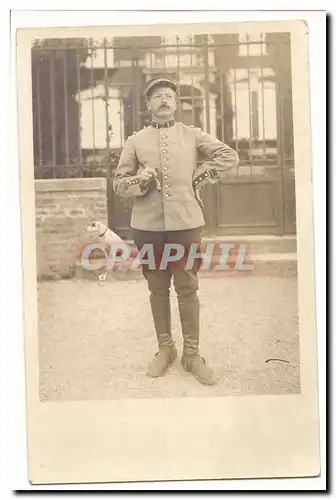 Cartes postales Carte photo cavalier militaire (militaria) (1er regiment de chasseurs cavalier a pied) SOMME